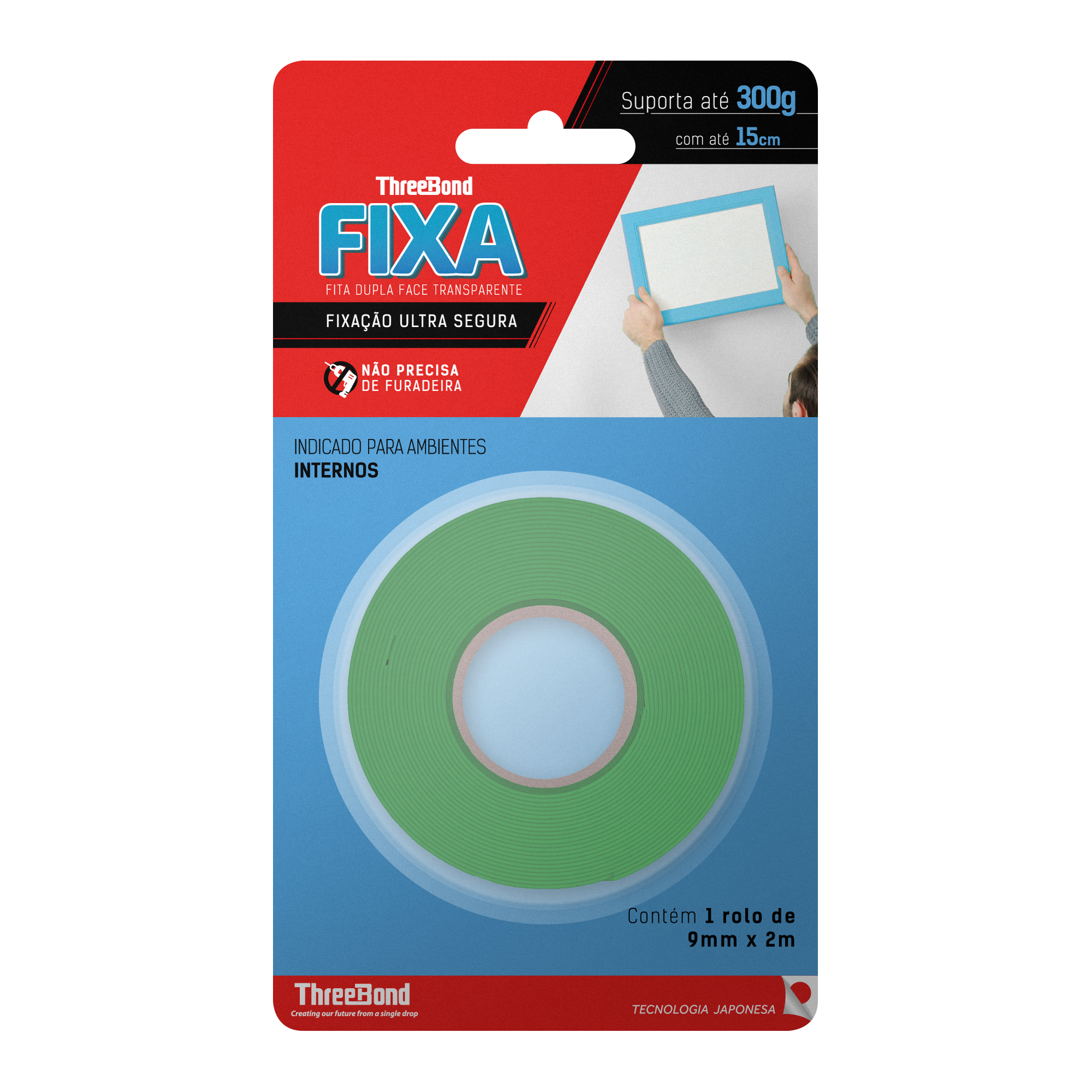 FITA DUPLA FACE 9MM X 2M