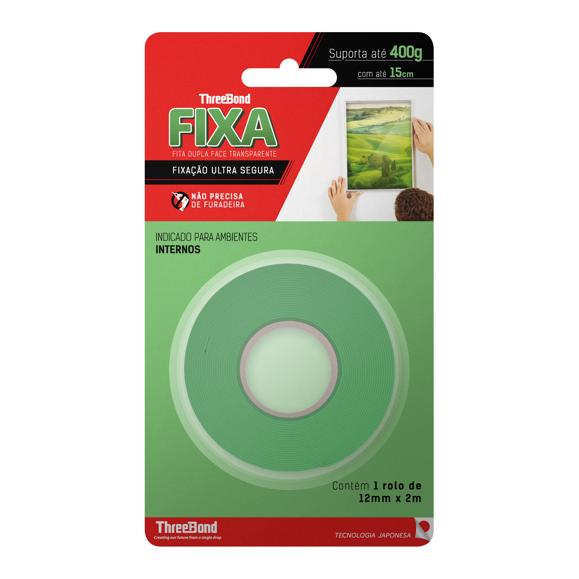 FITA DUPLA FACE 12MM X 2M