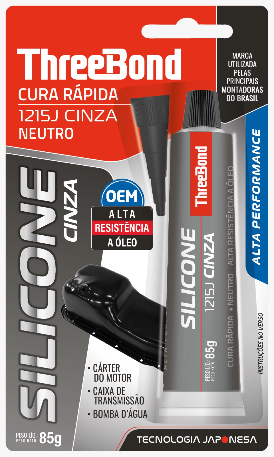 1215J - SILICONE NEUTRO CINZA 85 GR
